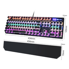 MageGee Typewriter Wired Gaming Keyboard with RGB Backlight, Black